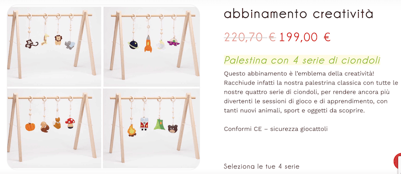 Abbinamento creatività Cherieswood per regalo neonato